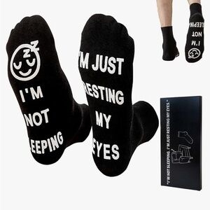 NWT Novelty Socks “I’m not sleeping I’m just resting my eyes”